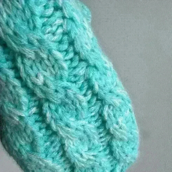 NWT Just Cozy One Size Blue Knit Mittens Acrylic Polyester  Winter Warm - Picture 12 of 12